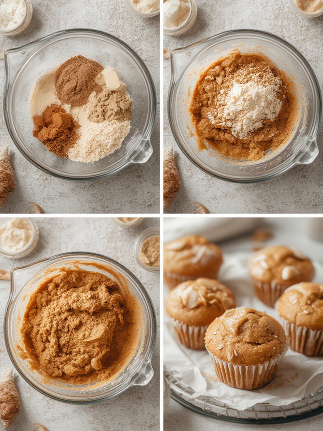 Step-by-Step preparation for Peanut Butter Banana Muffins