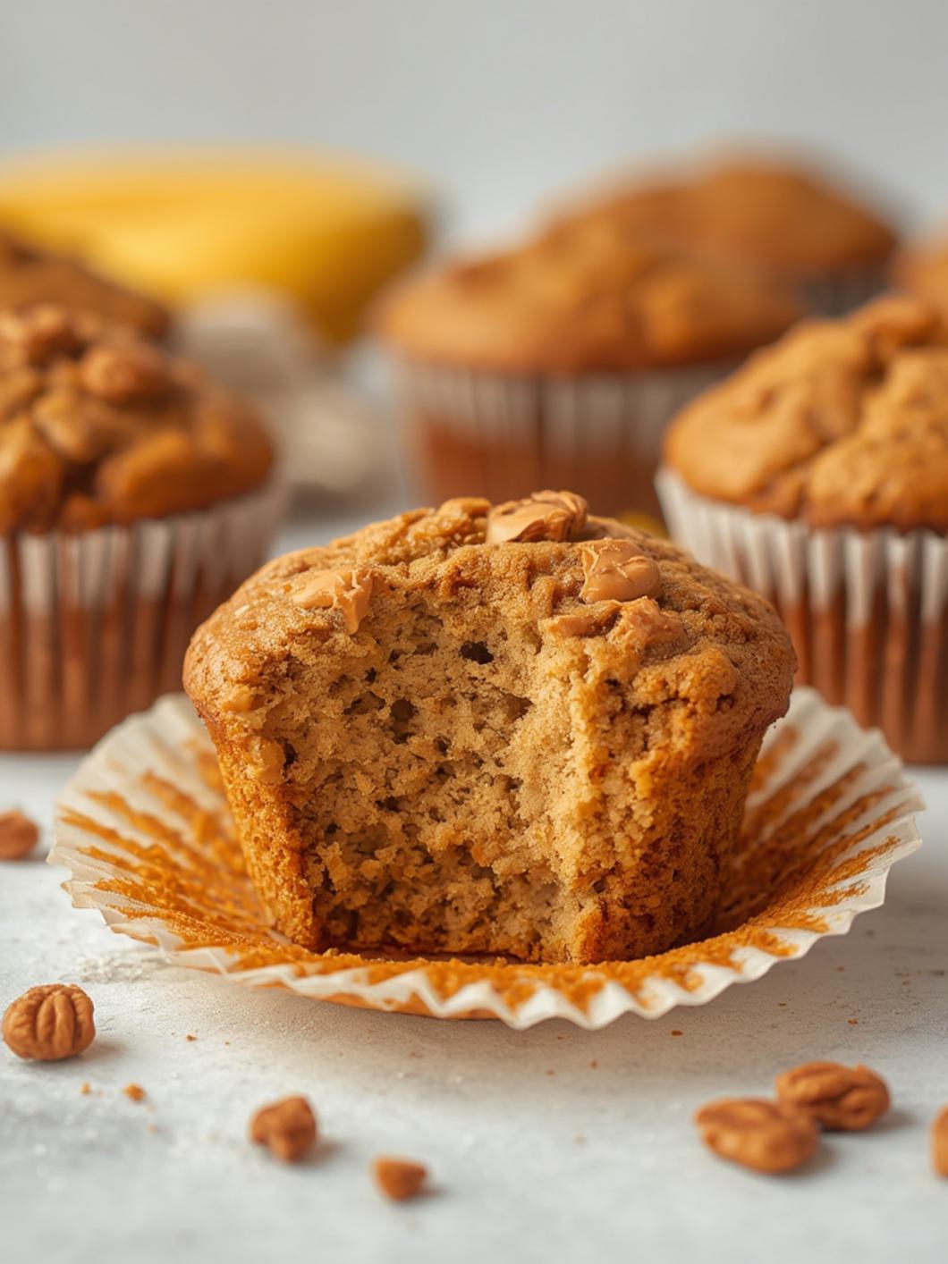 Serving suggestion for Peanut Butter Banana Muffins