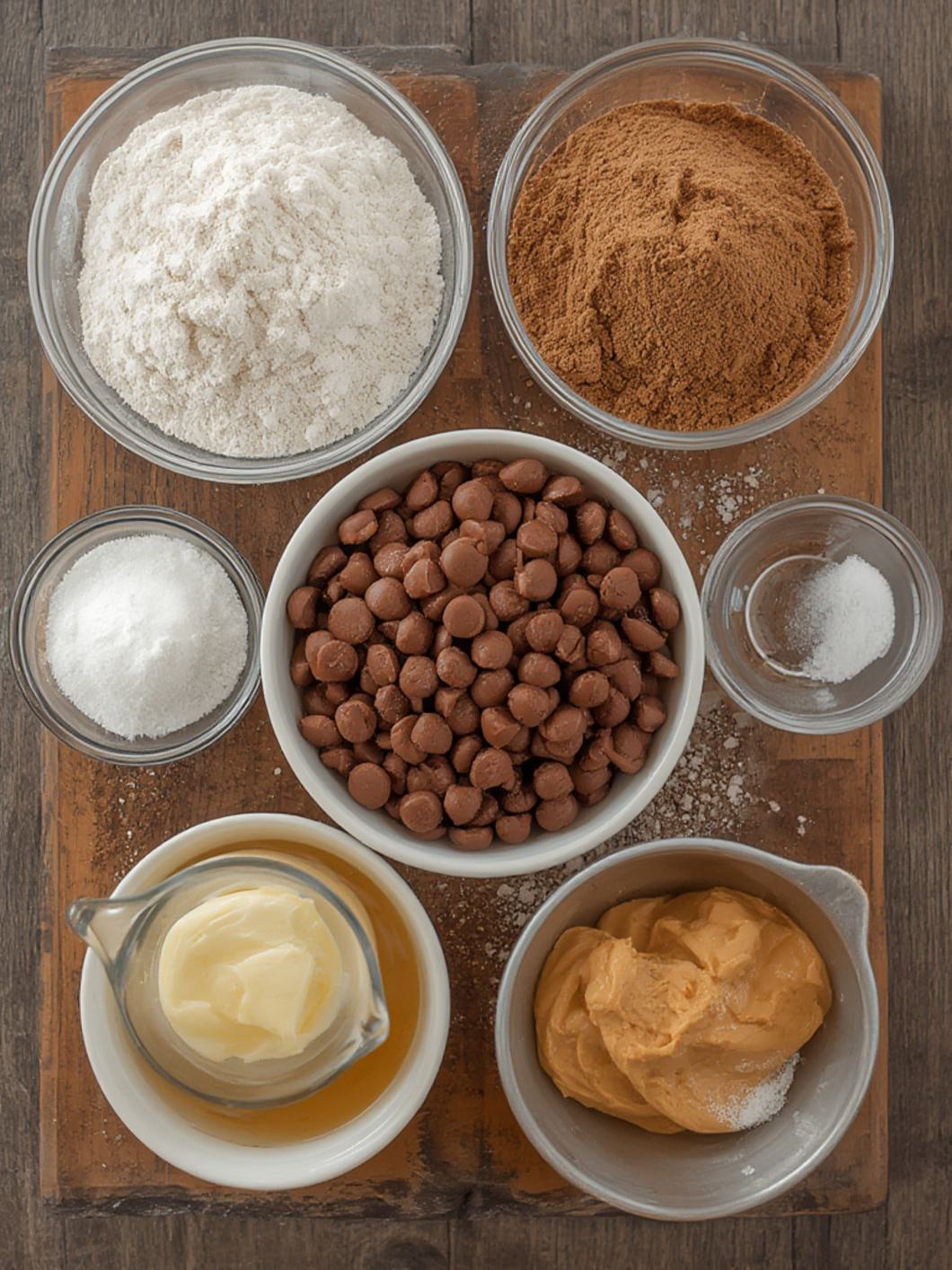 Ingredients for Peanut Butter Cup Cake
