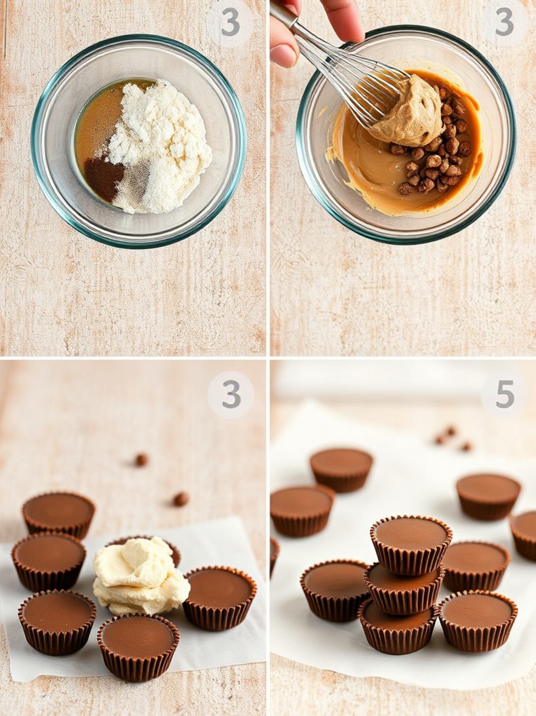 Step-by-Step preparation for Homemade Peanut Butter Cups