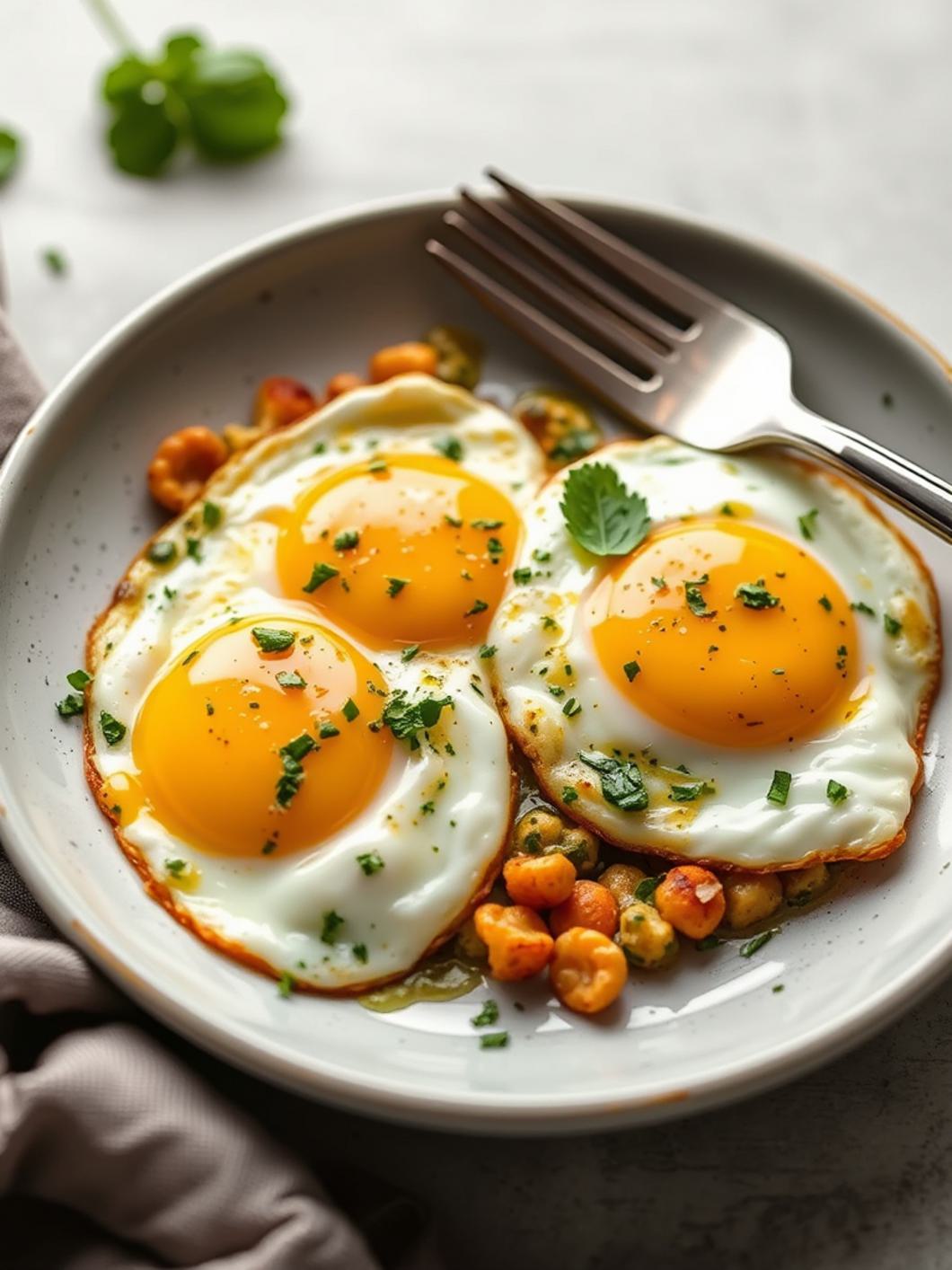 Serving suggestion for Pesto Fried Eggs
