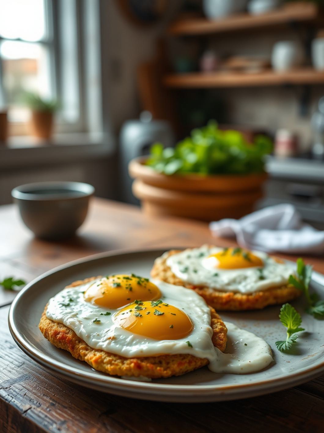 Pesto Fried Eggs
