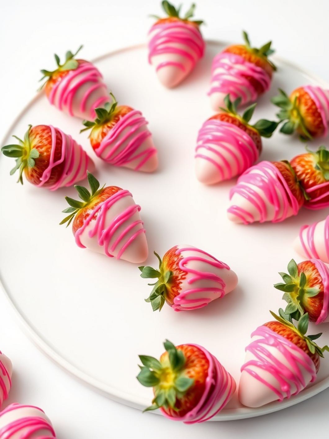 Pink Ombré Chocolate Strawberries