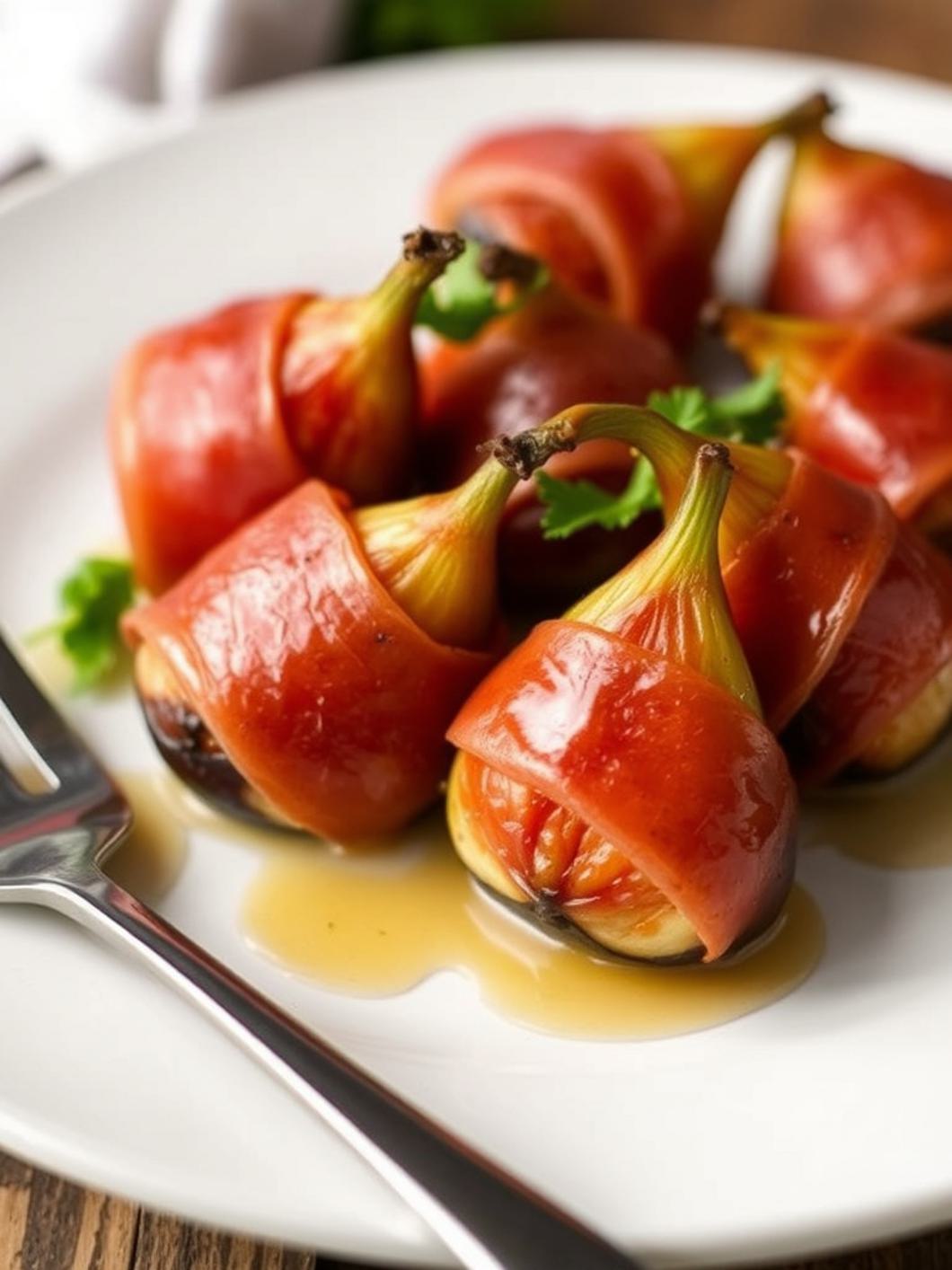 Prosciutto-Wrapped Figs with Hot Honey