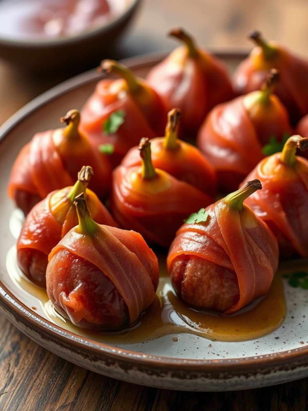 Prosciutto-Wrapped Figs with Hot Honey