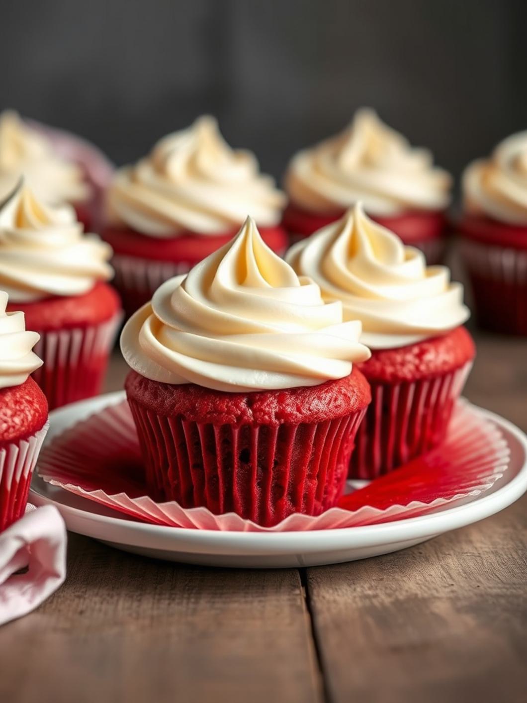 Red Velvet Cupcakes with Cream Cheese Frosting