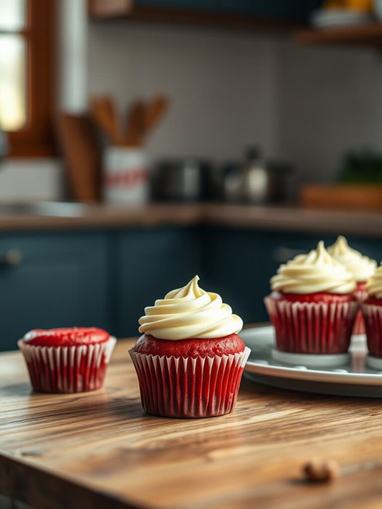 Red Velvet Cupcakes with Cream Cheese Frosting