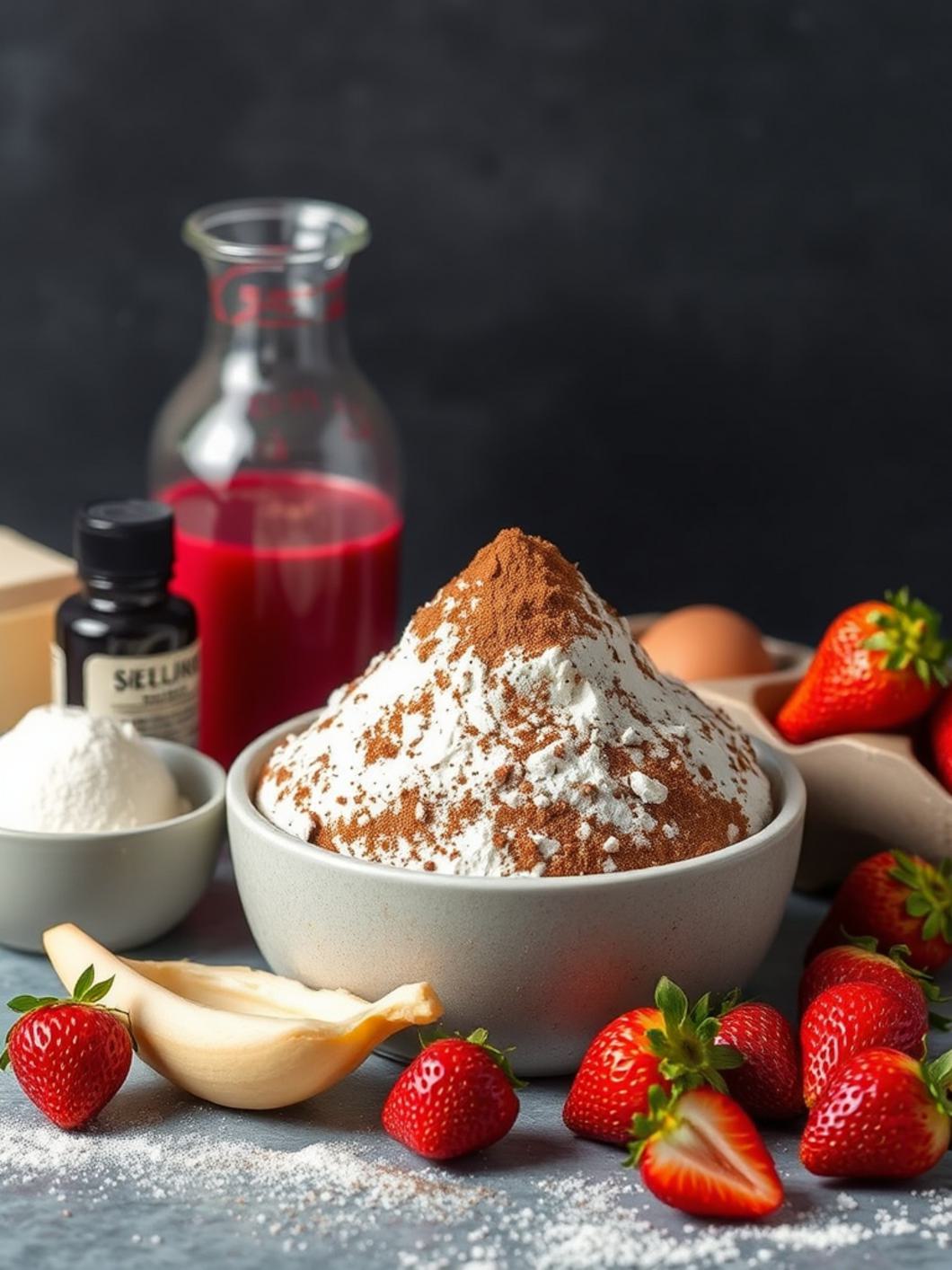 Ingredients for Red Velvet Poke Cake