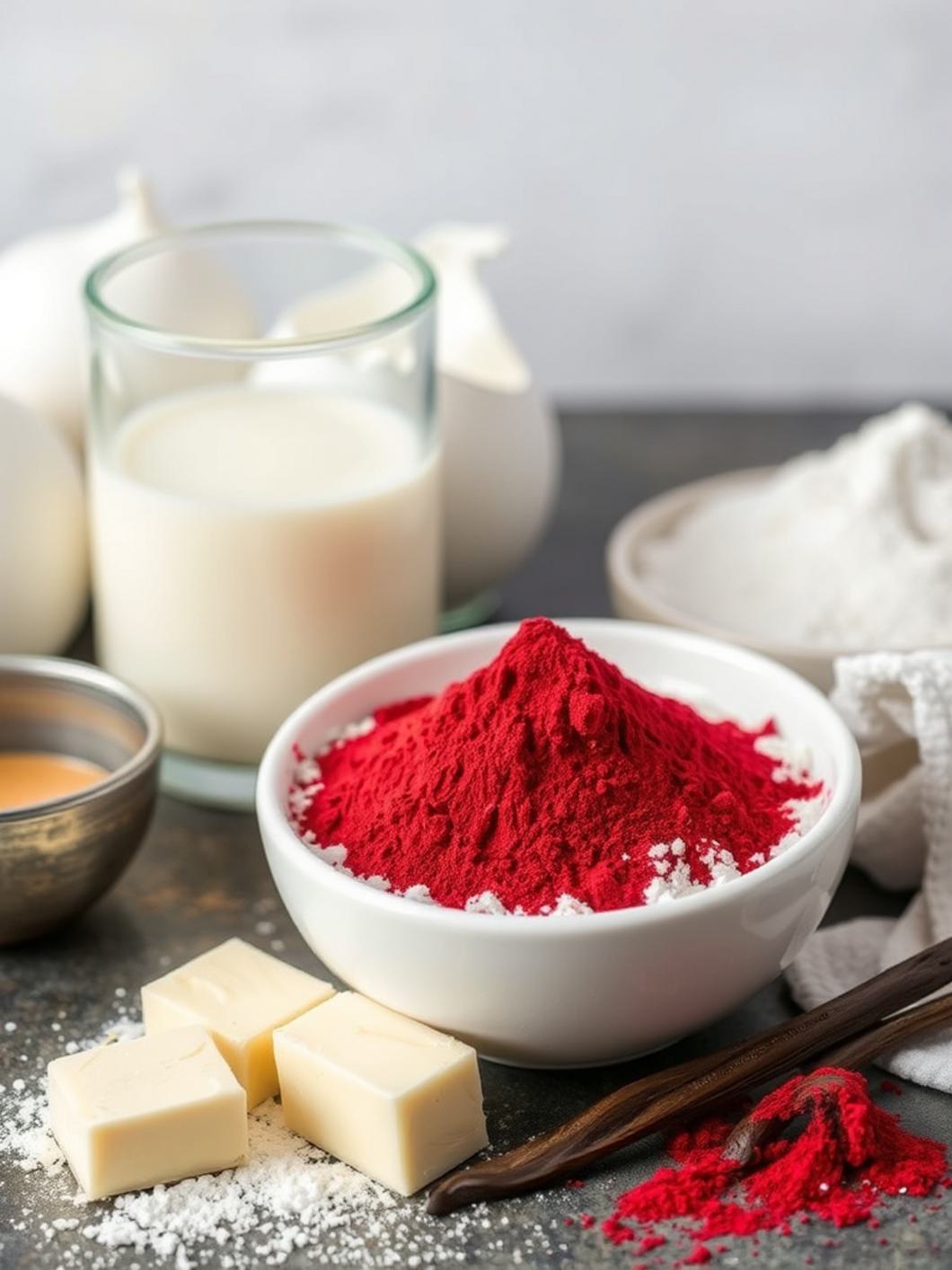 Ingredients for Red Velvet Whoopie Pies