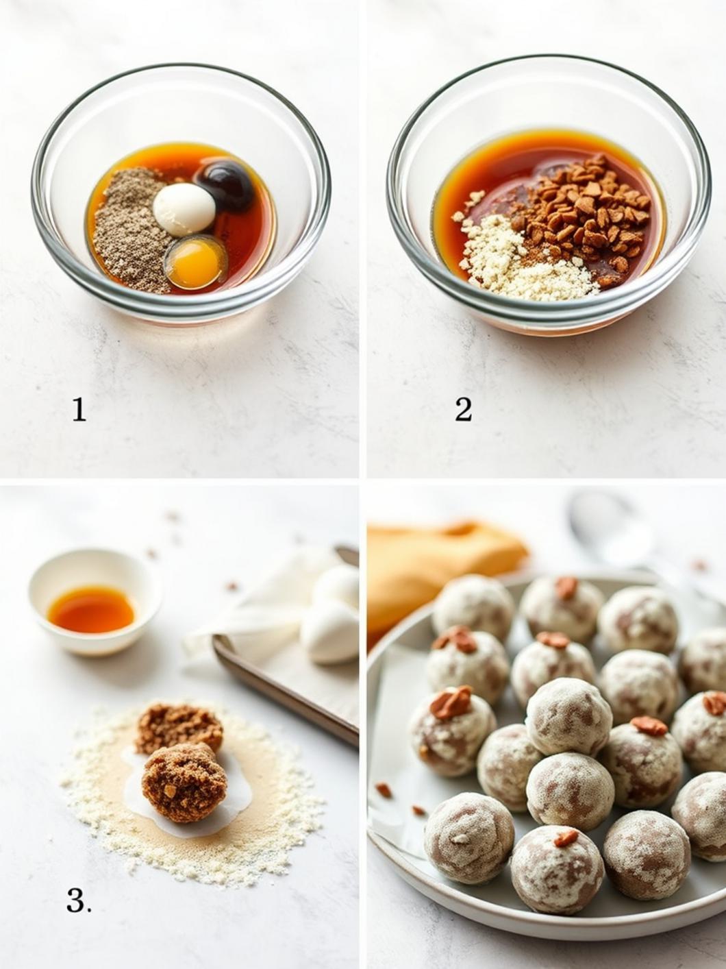 Step-by-Step preparation for Rum Balls
