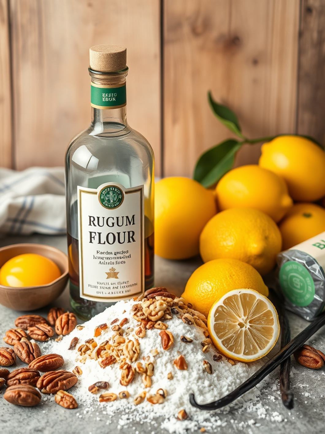 Ingredients for Rum Cake