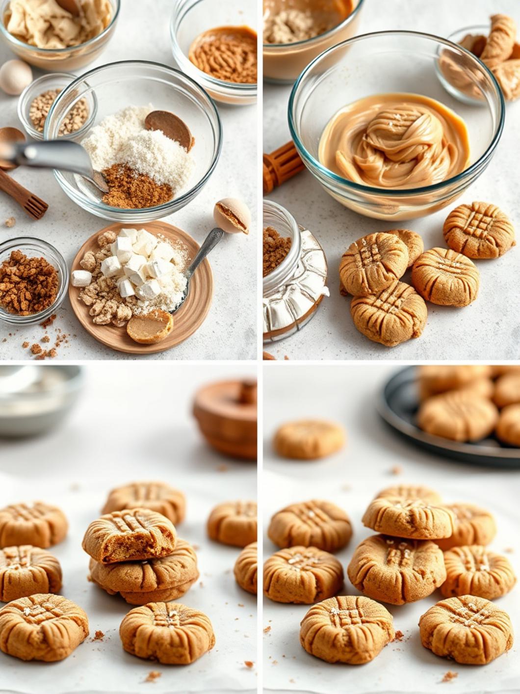 Step-by-Step preparation for Salted Peanut Butter Cookies