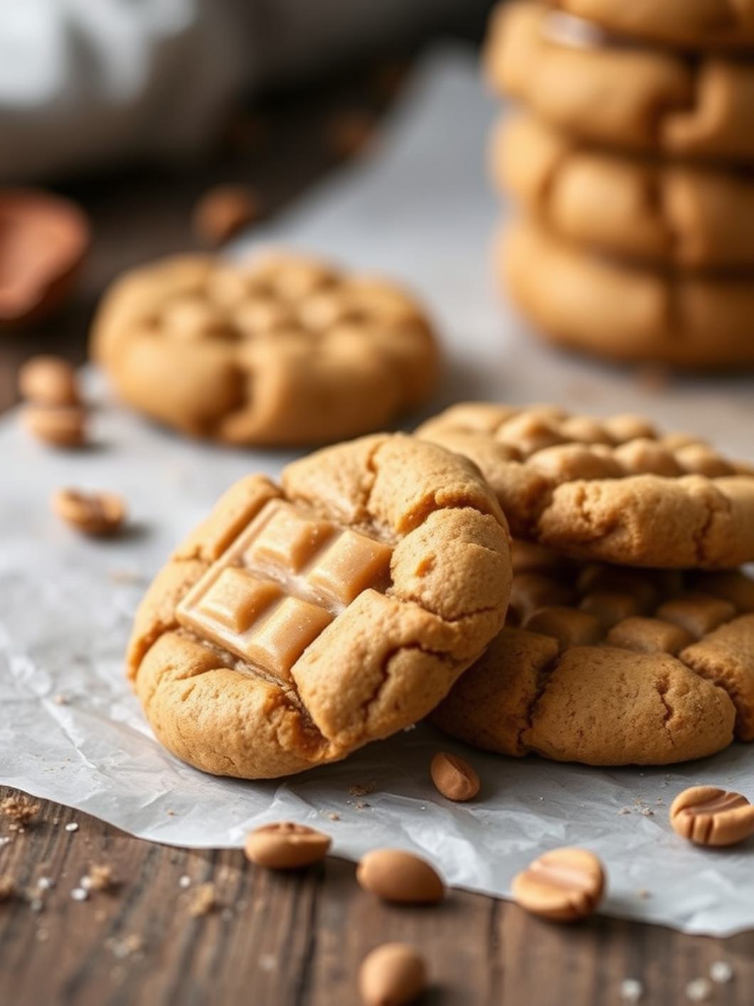 Serving suggestion for Salted Peanut Butter Cookies