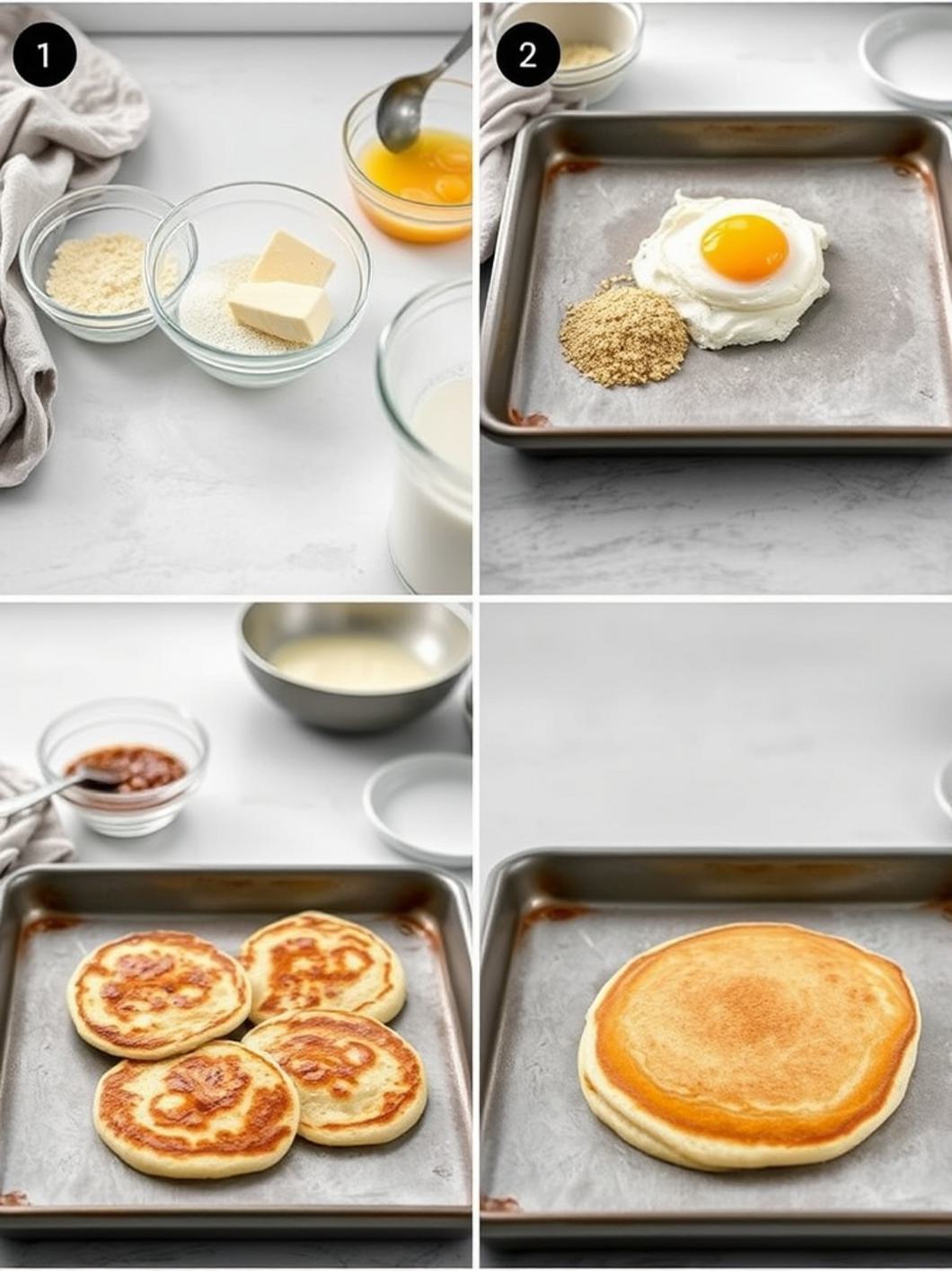 Step-by-Step preparation for Sheet Pan Pancakes