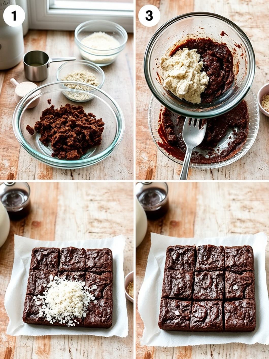 Step-by-Step preparation for Sweet and Salty Brownies