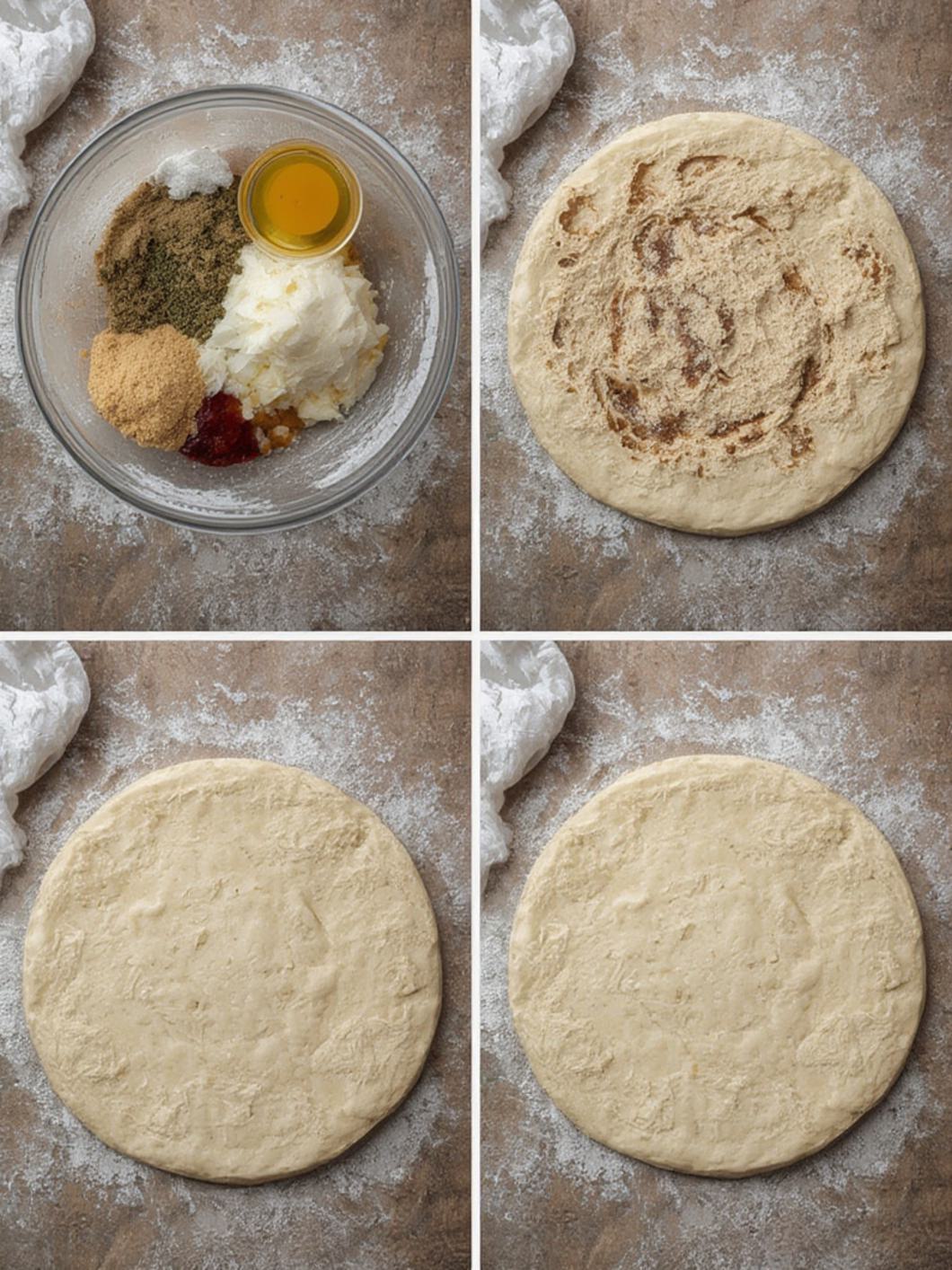 Step-by-Step preparation for Thin Crust Pizza Dough