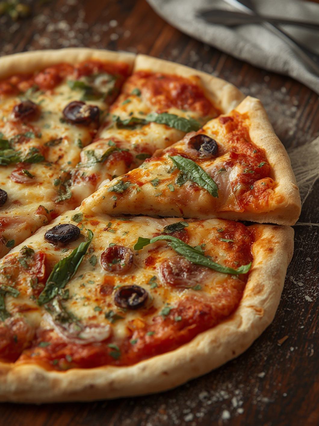 Serving suggestion for Thin Crust Pizza Dough