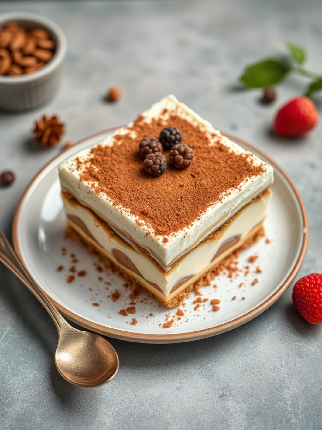 Serving suggestion for Tiramisu