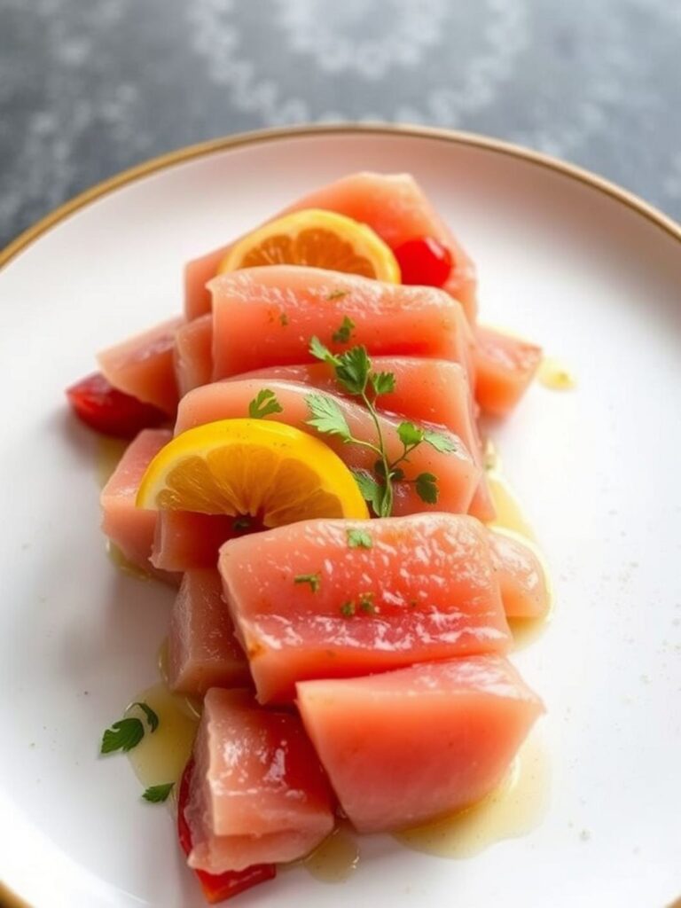 Tuna Crudo with Chili and Citrus