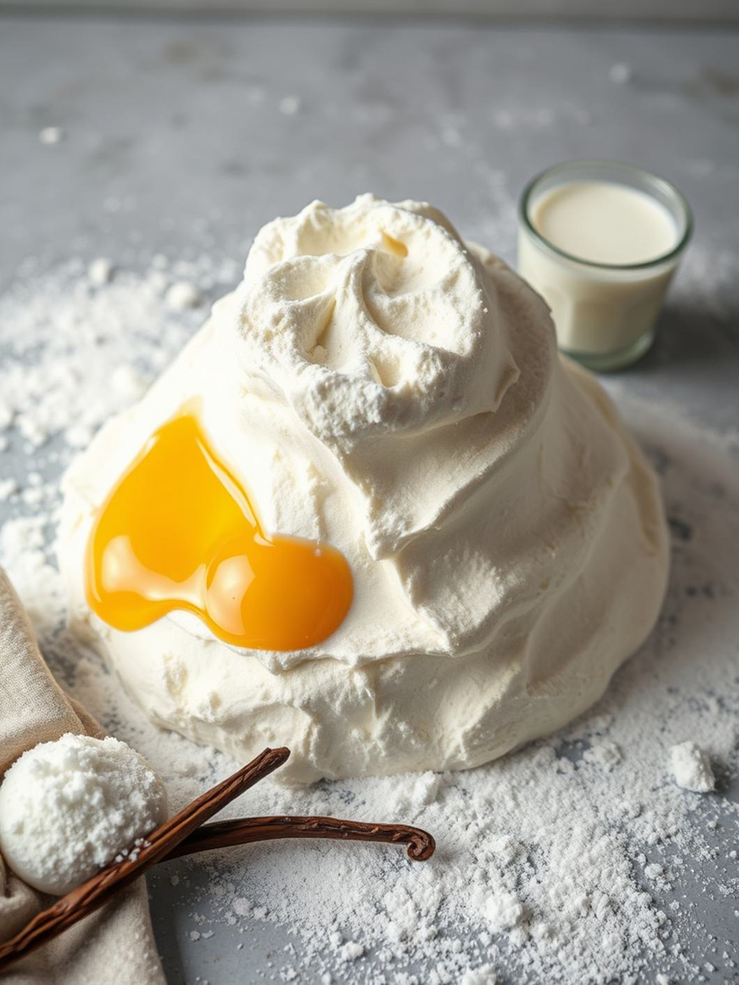 Ingredients for Vanilla Cream-Filled Doughnuts