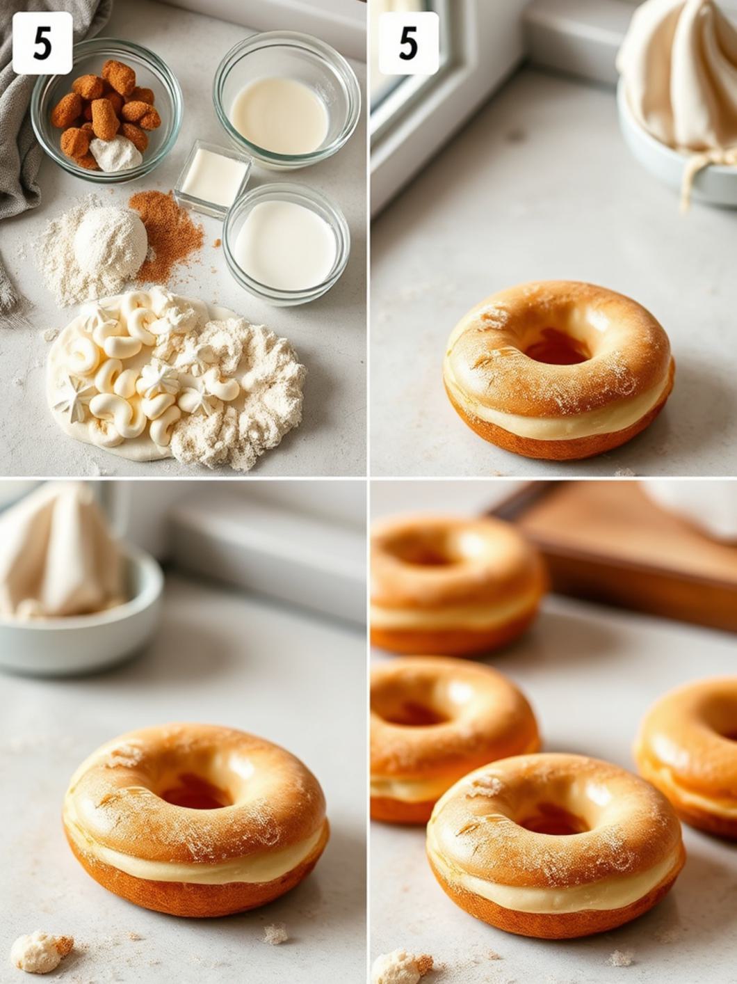 Vanilla Cream-Filled Doughnuts