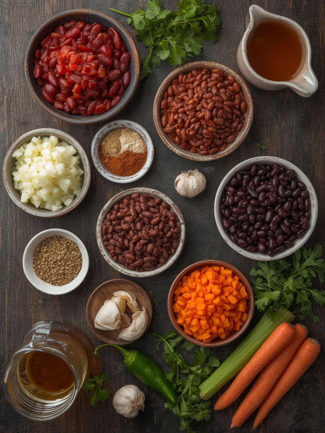 Ingredients for Vegetarian Chili