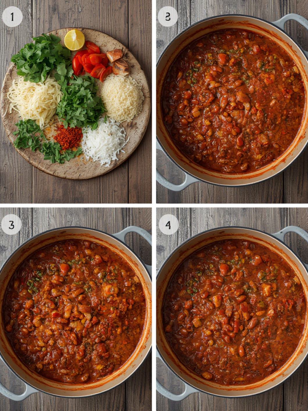 Step-by-Step preparation for Vegetarian Chili