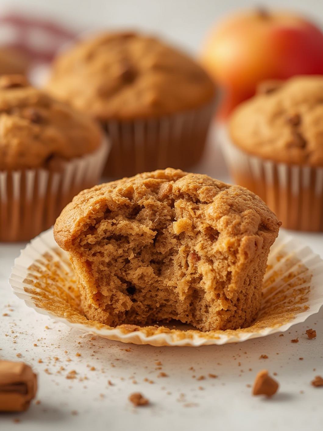 Serving suggestion for Apple Cinnamon Muffins