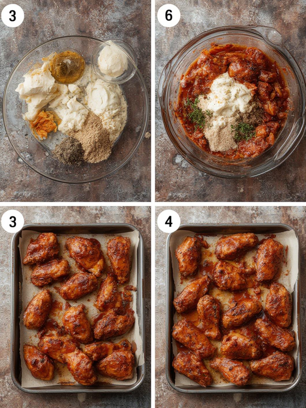 Step-by-Step preparation for Baked Jerk Chicken Wings