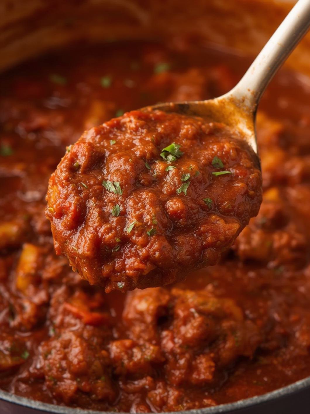 Serving suggestion for Bolognese Sauce