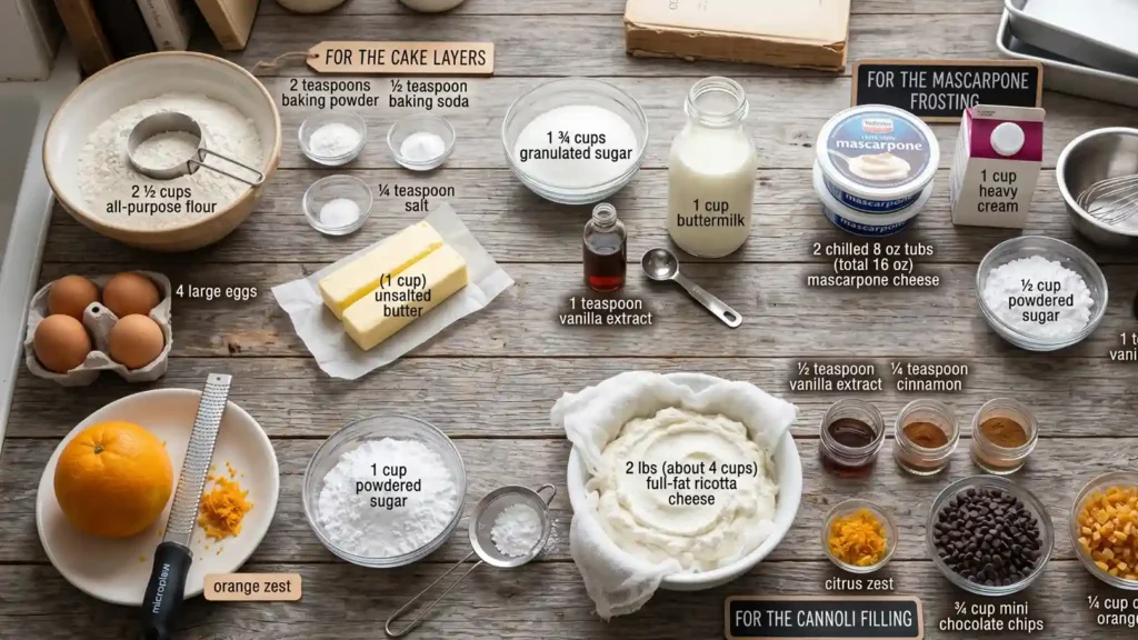 Cannoli Cake Recipe