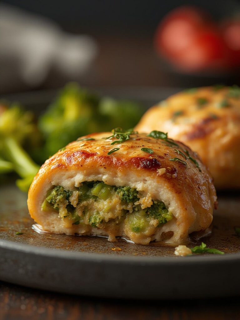 Cheesy Broccoli Stuffed Chicken