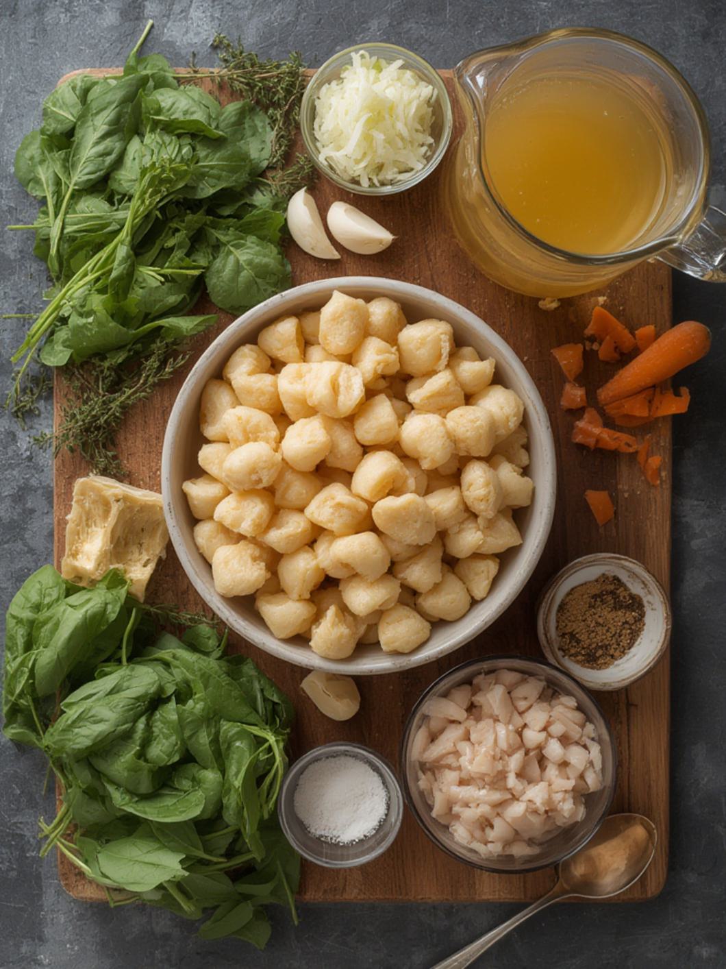 Ingredients for Chicken Gnocchi Soup