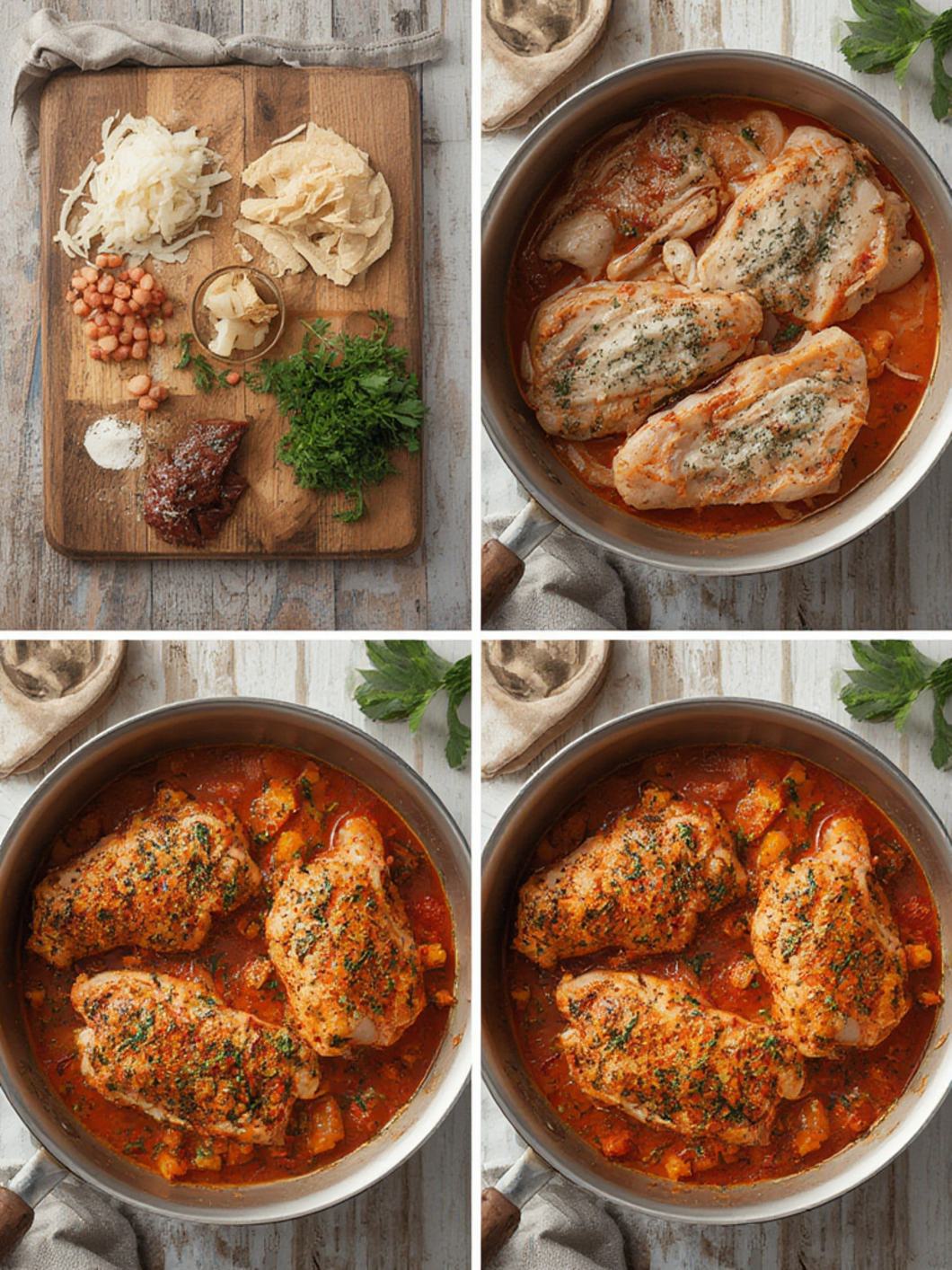 Step-by-Step preparation for Chicken Saltimbocca