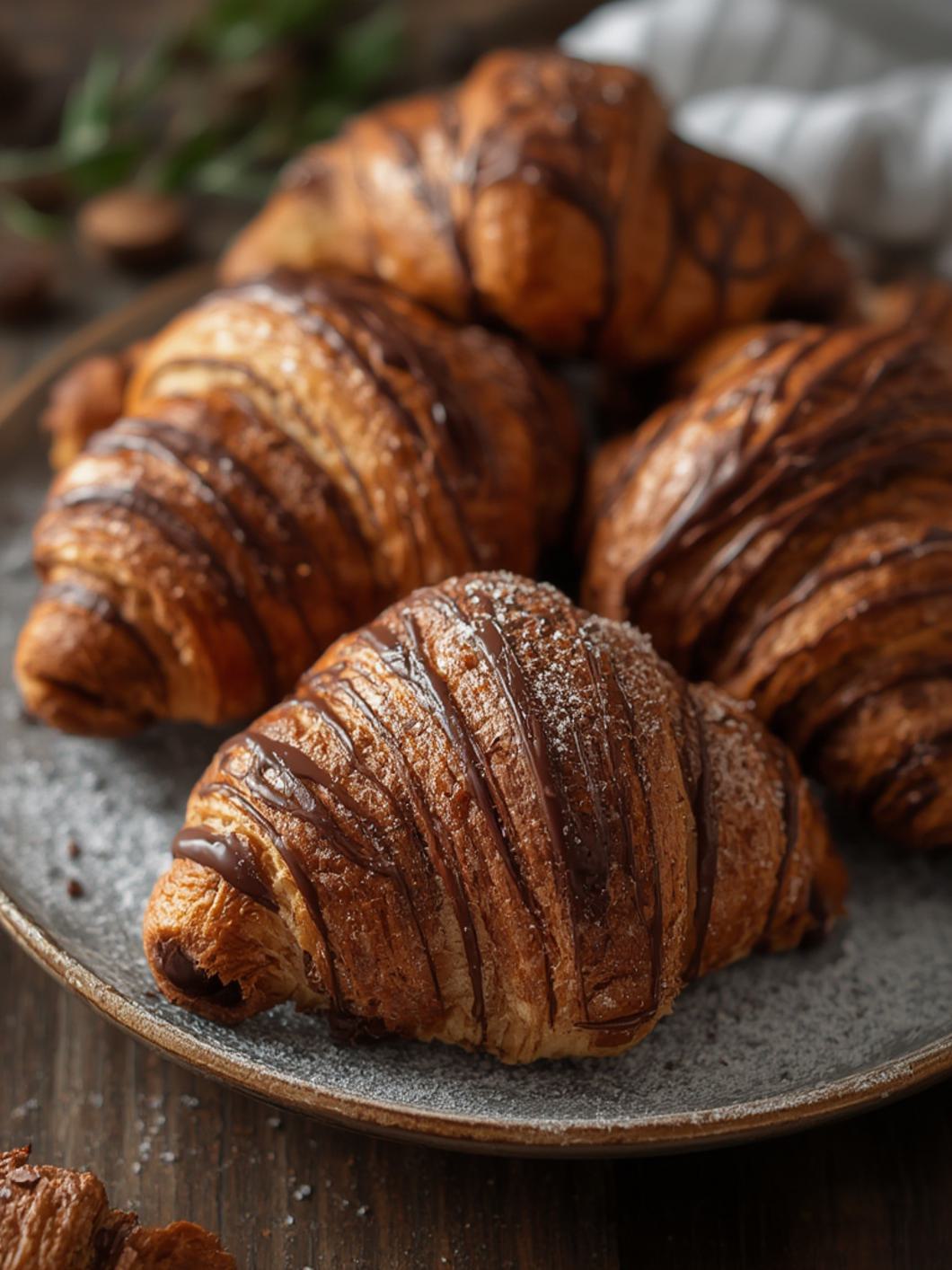 Serving suggestion for Chocolate Croissants