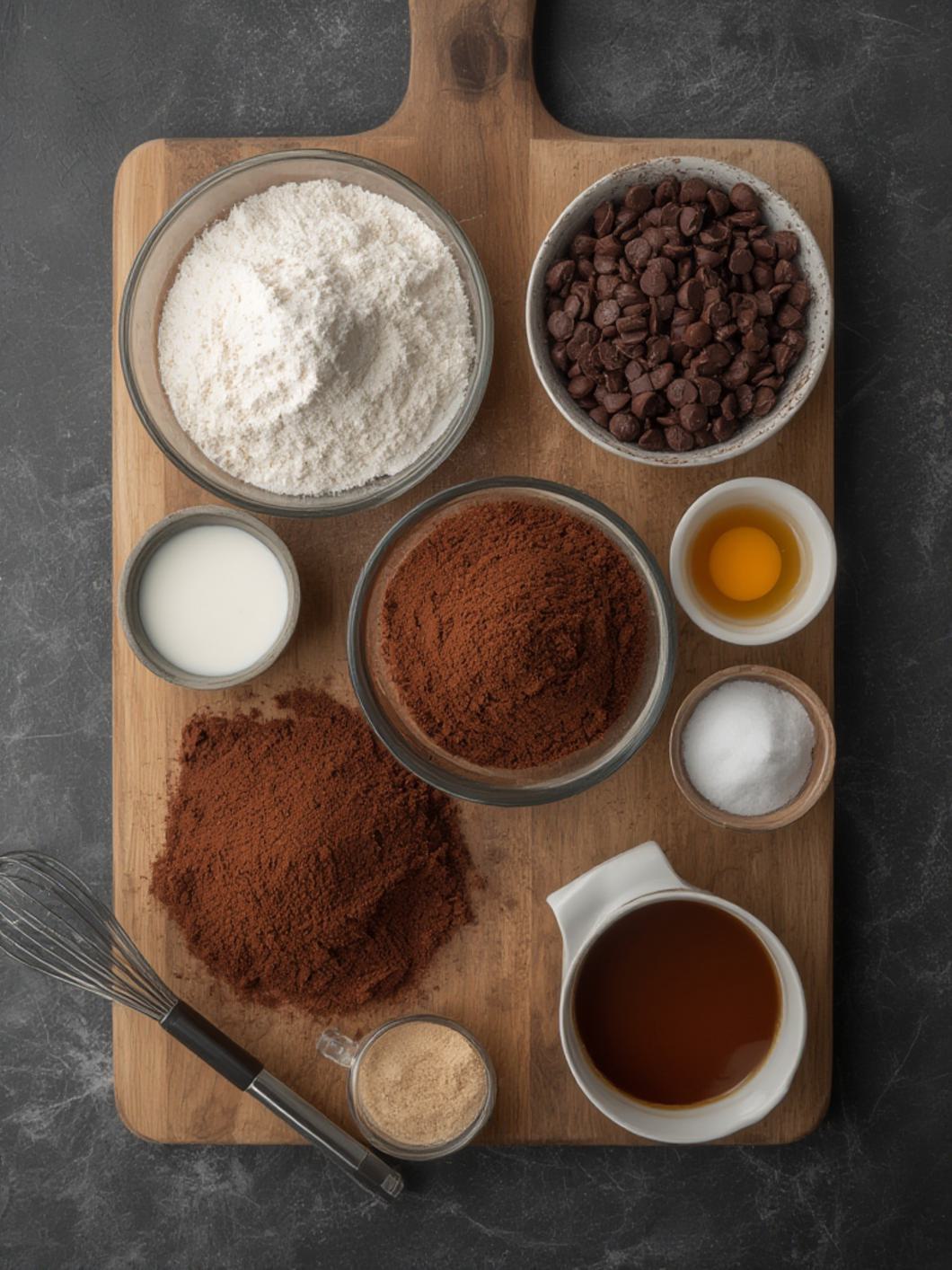 Ingredients for Chocolate Fudge Cake