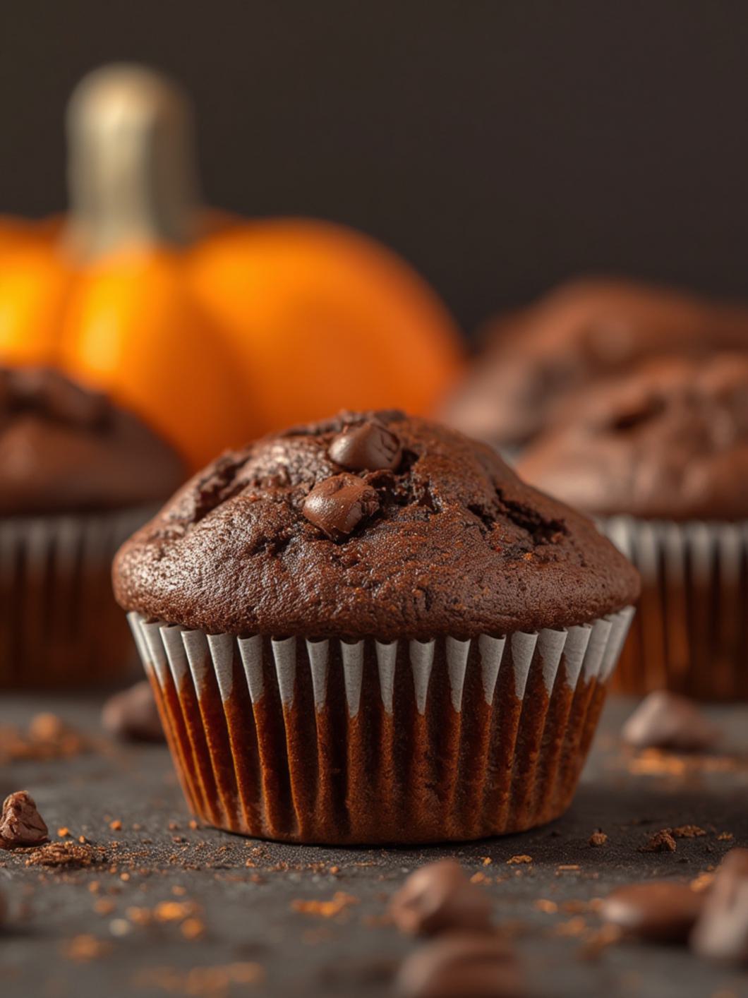 Chocolate Pumpkin Muffins