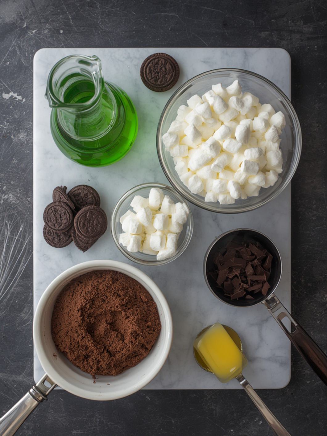 Ingredients for Grasshopper Pie 