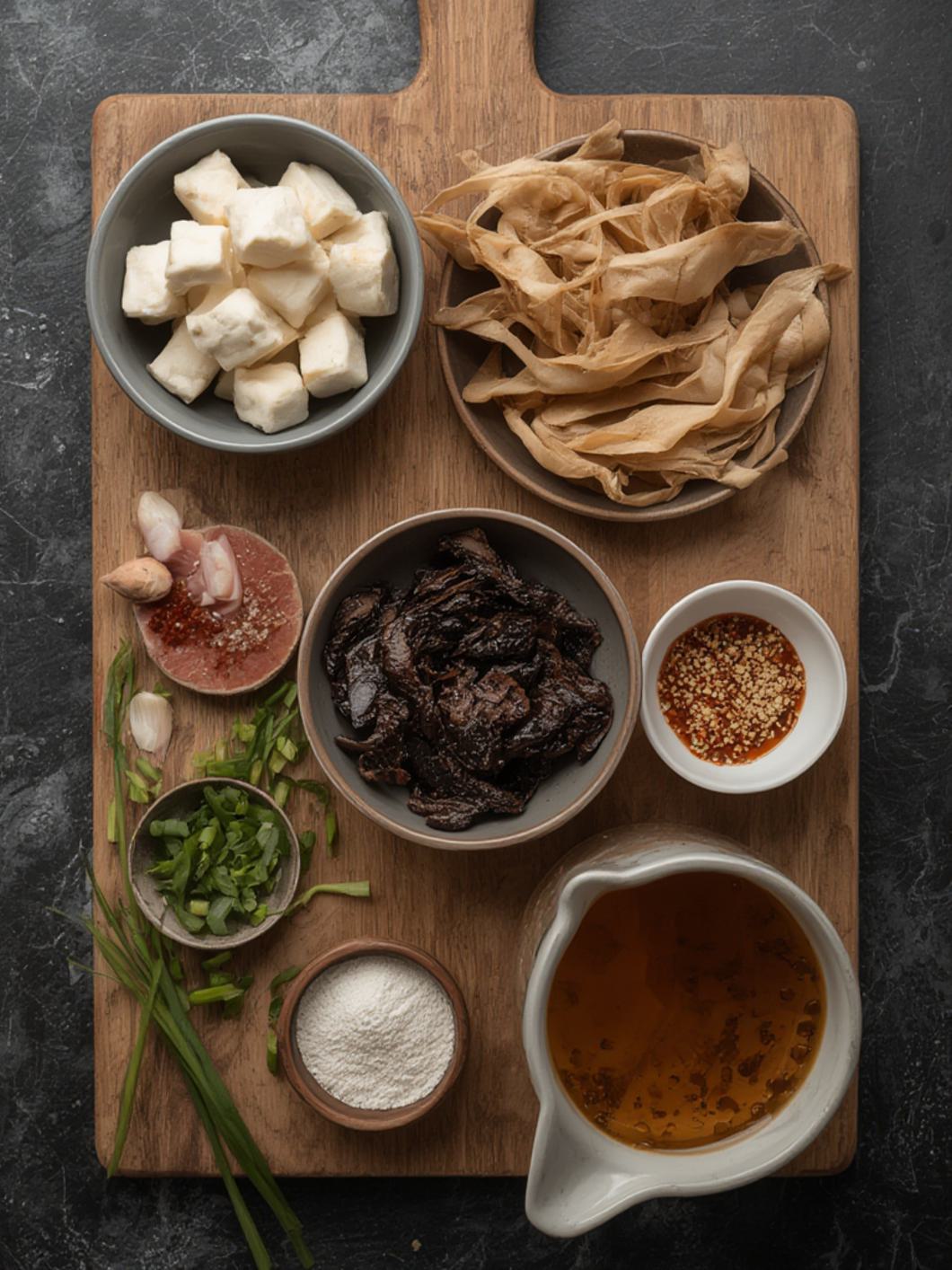 Ingredients for Hot and Sour Soup