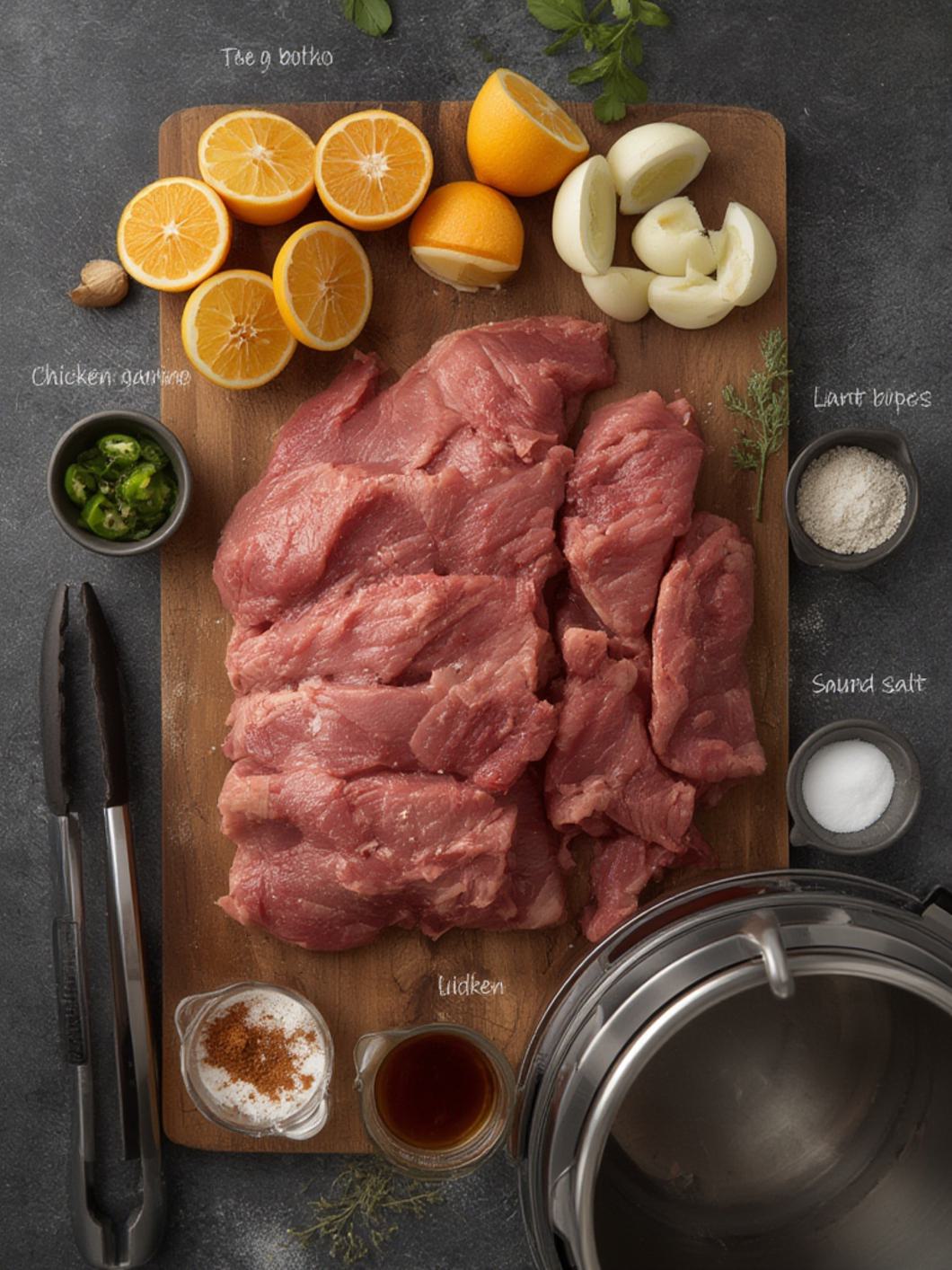 Ingredients for Instant Pot Pork Carnitas
