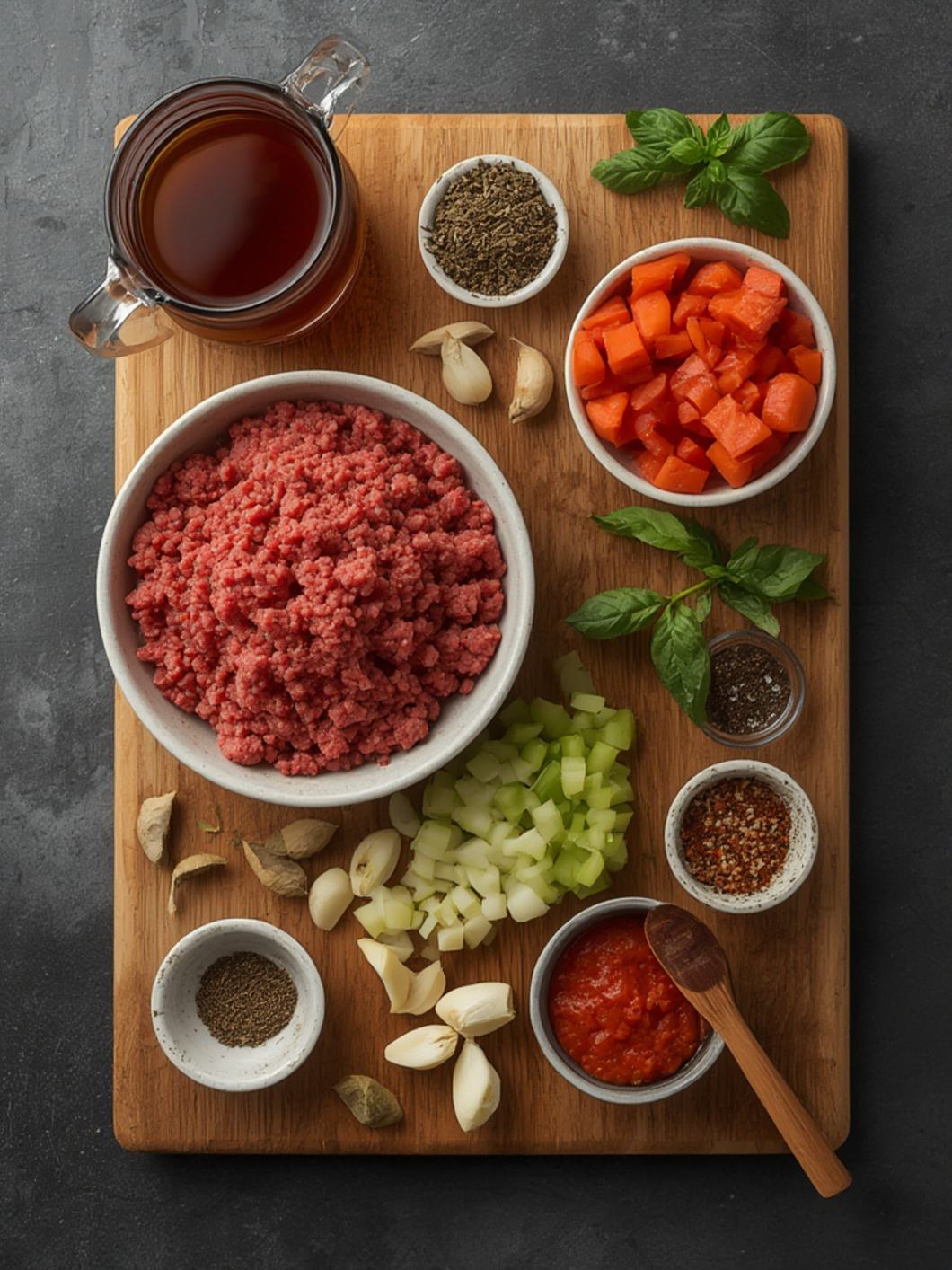 Ingredients for Meat Sauce
