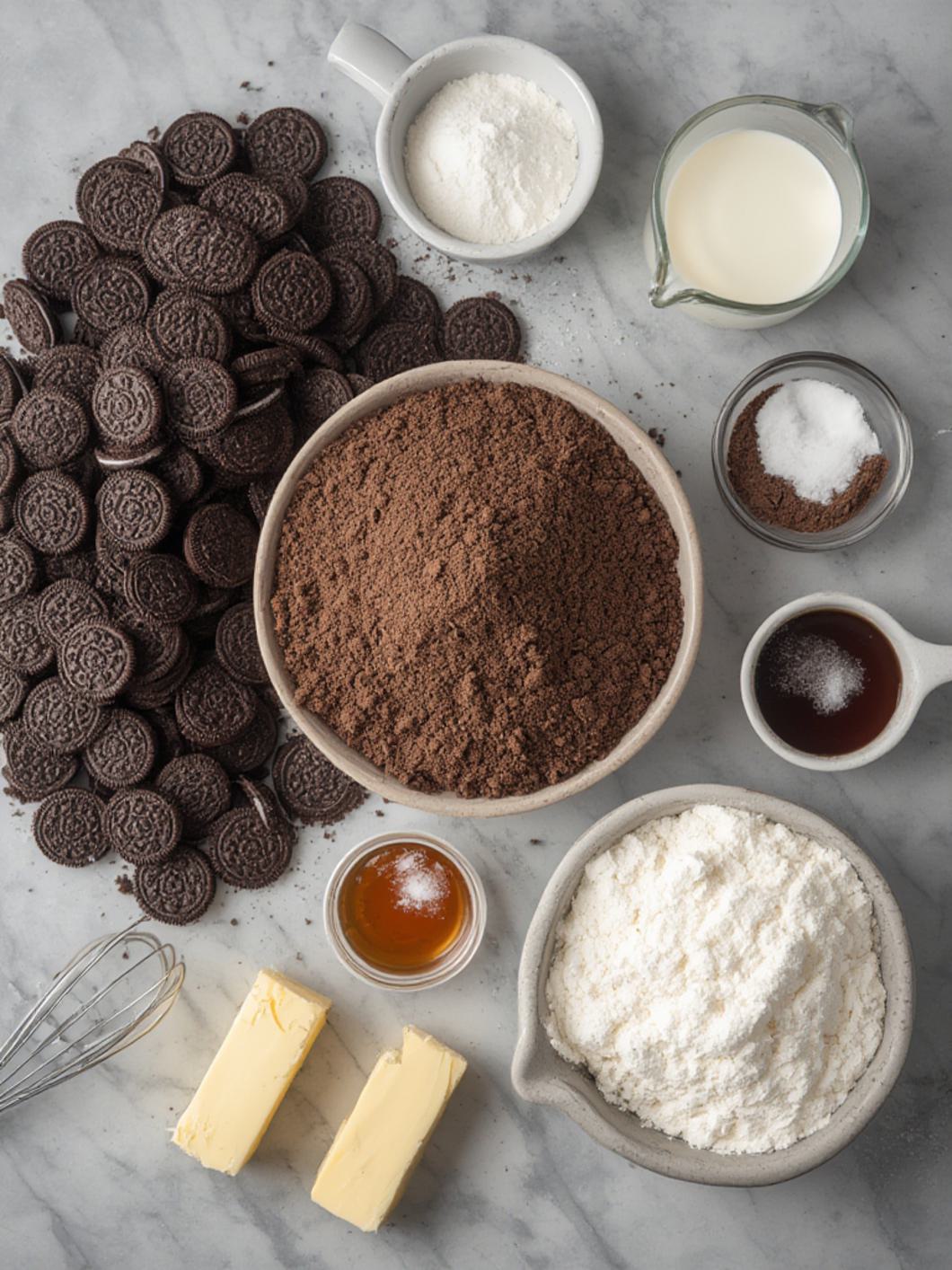 Ingredients for Oreo Cake
