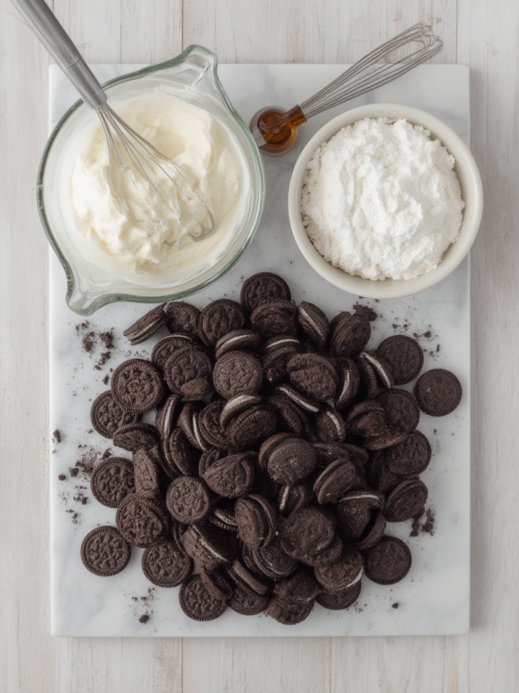Ingredients for Oreo Icebox Cake