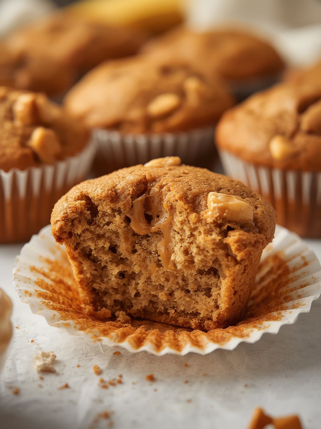 Serving suggestion for Peanut Butter Banana Muffins