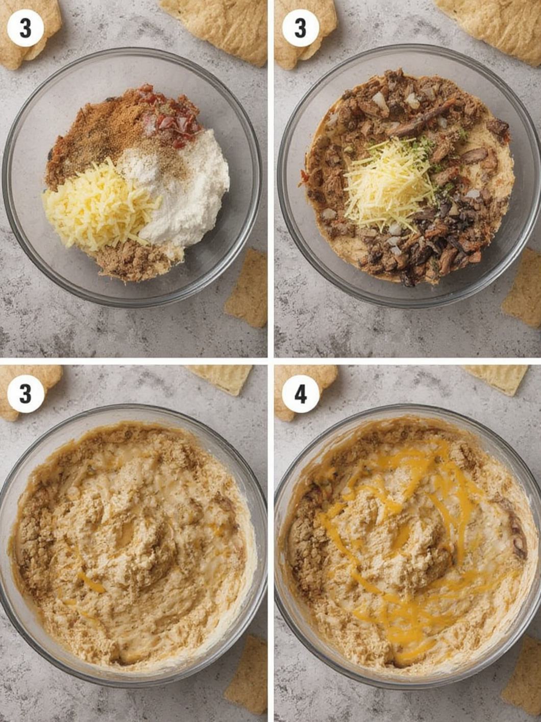Step-by-Step preparation for Philly Cheesesteak Dip