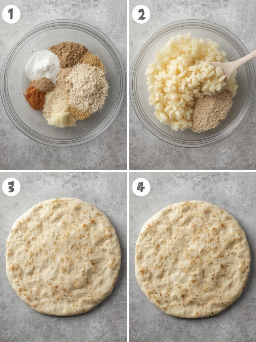 Step-by-Step preparation for Homemade Pita Bread
