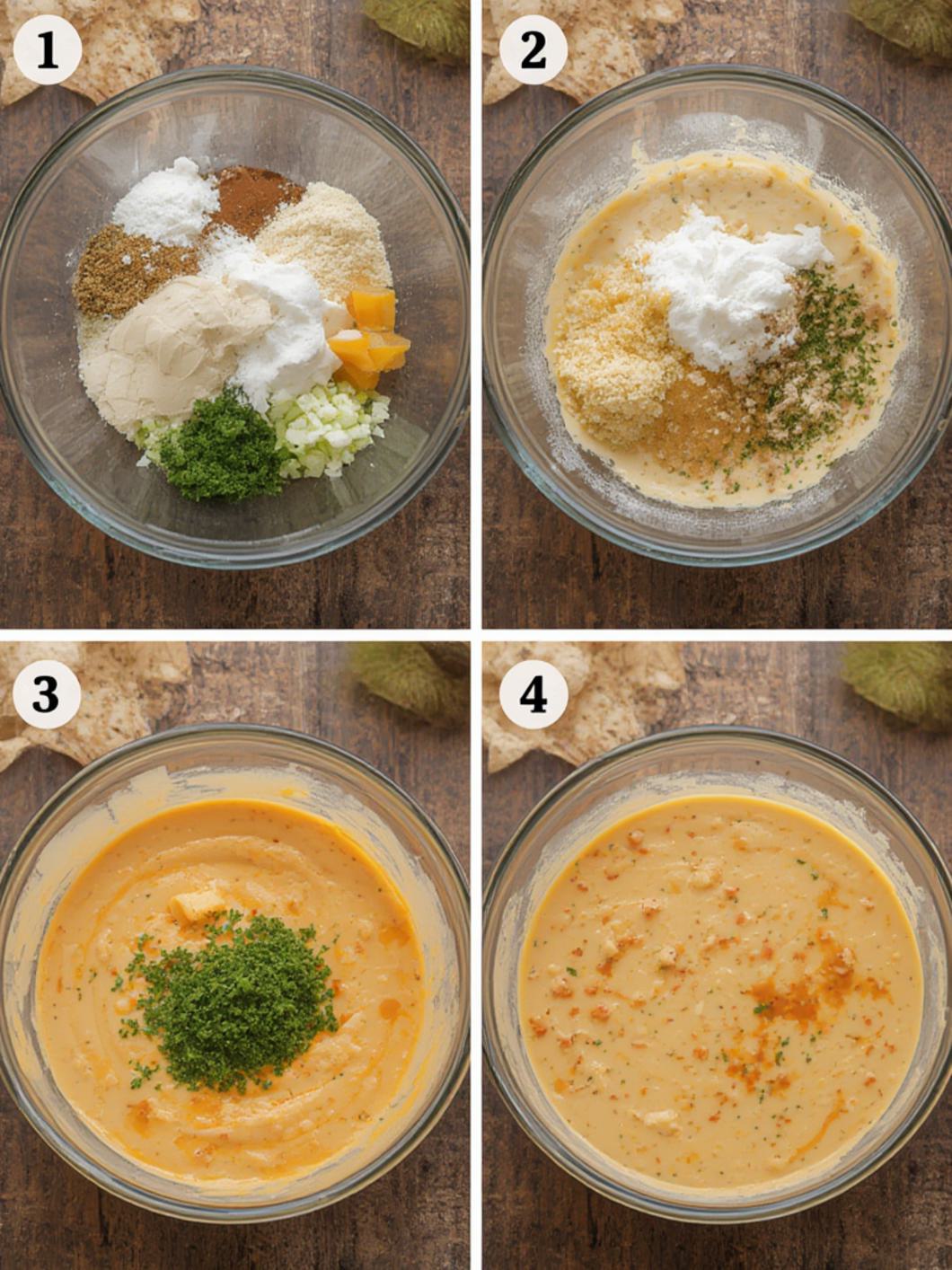 Step-by-Step preparation for Queso Dip