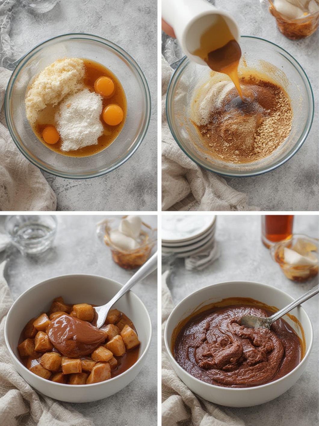 Step-by-Step preparation for Sticky Toffee Pudding