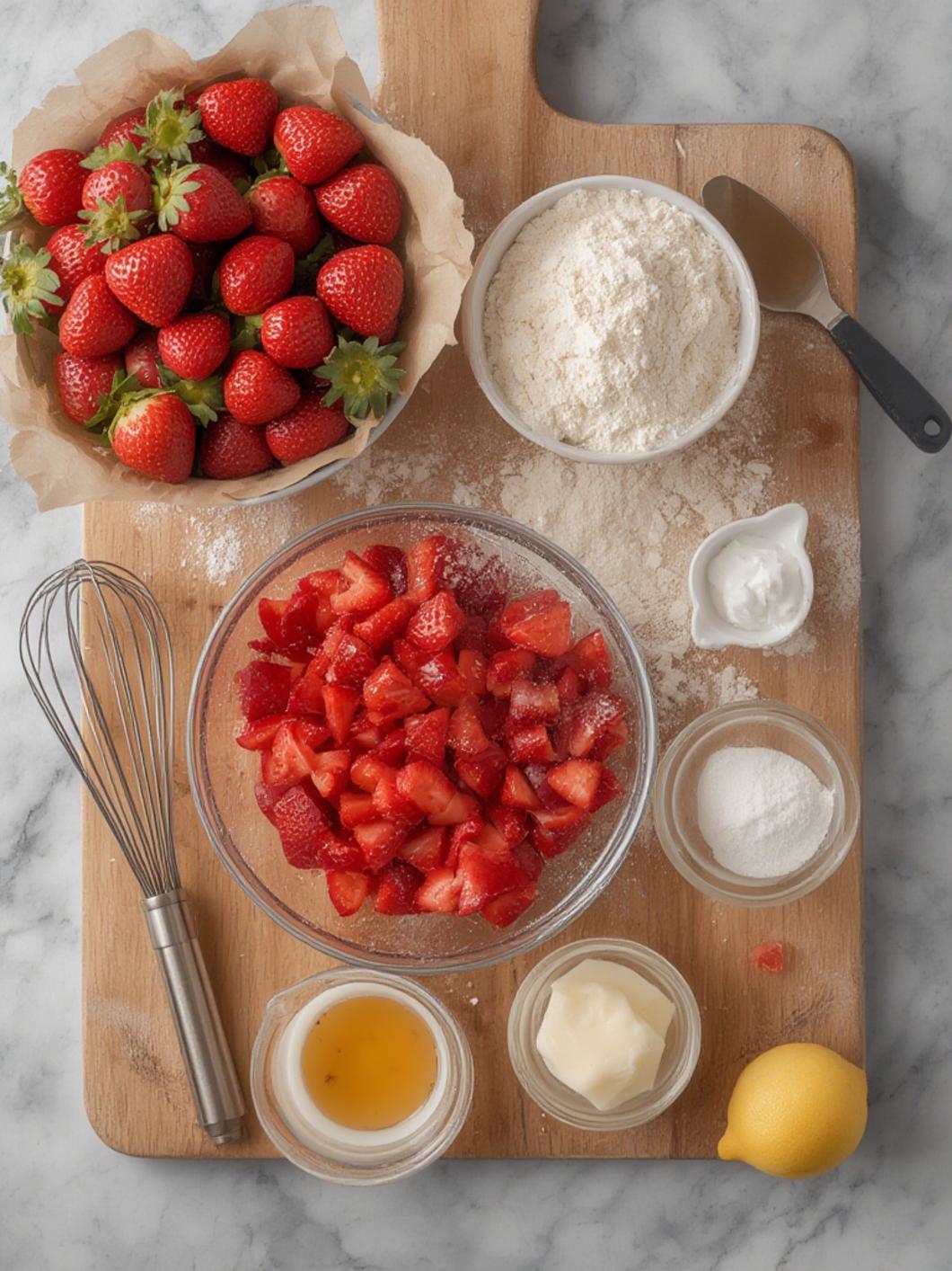 Ingredients for Strawberry Muffins