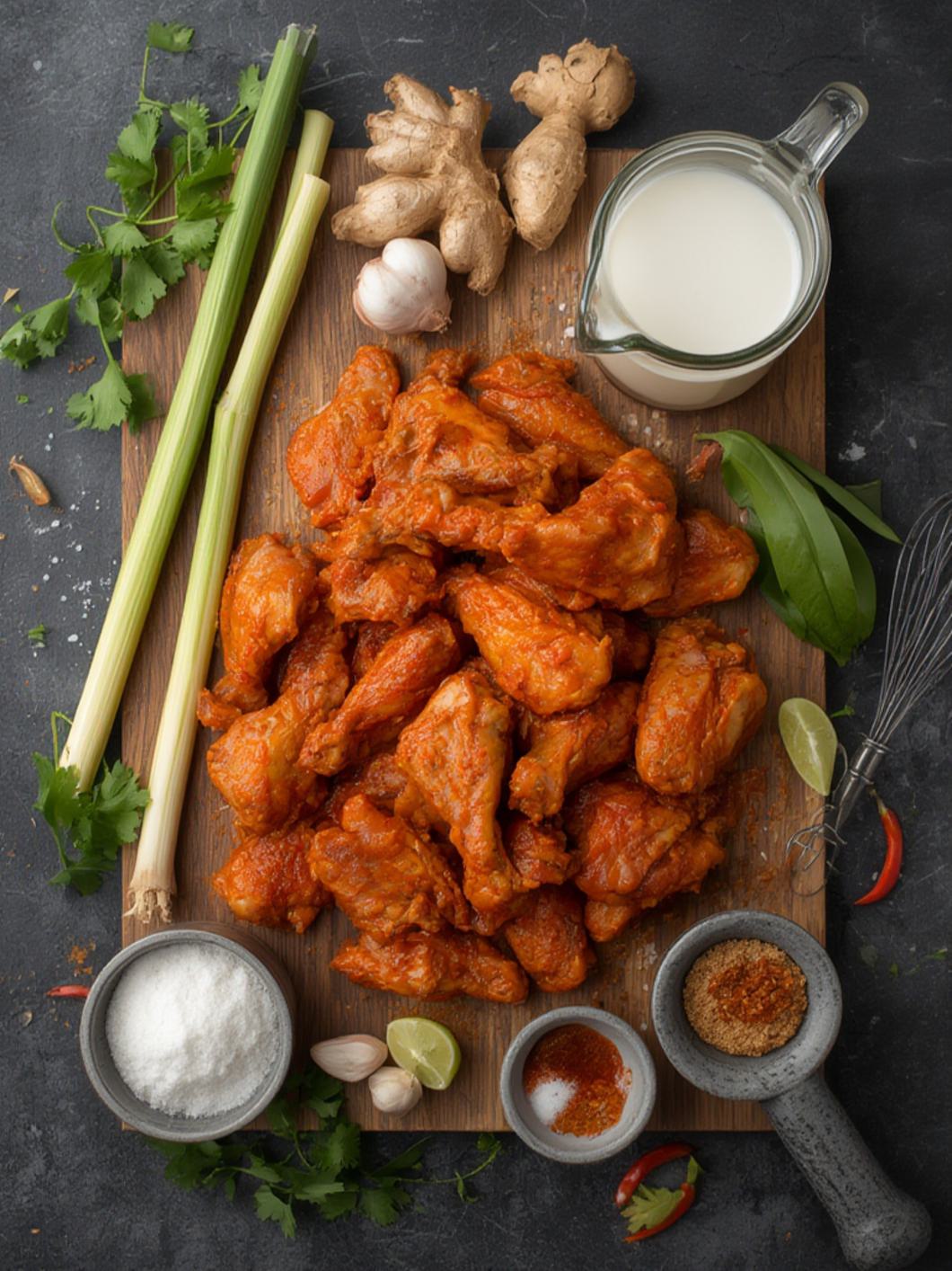 Ingredients for Thai Curry Chicken Wings